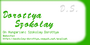 dorottya szokolay business card